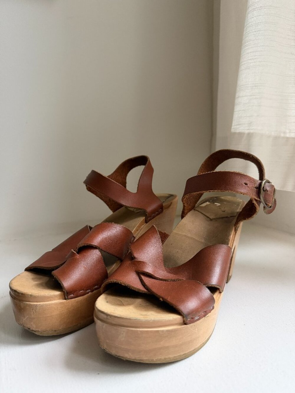 no. 6 Two Strap Clog on Platform